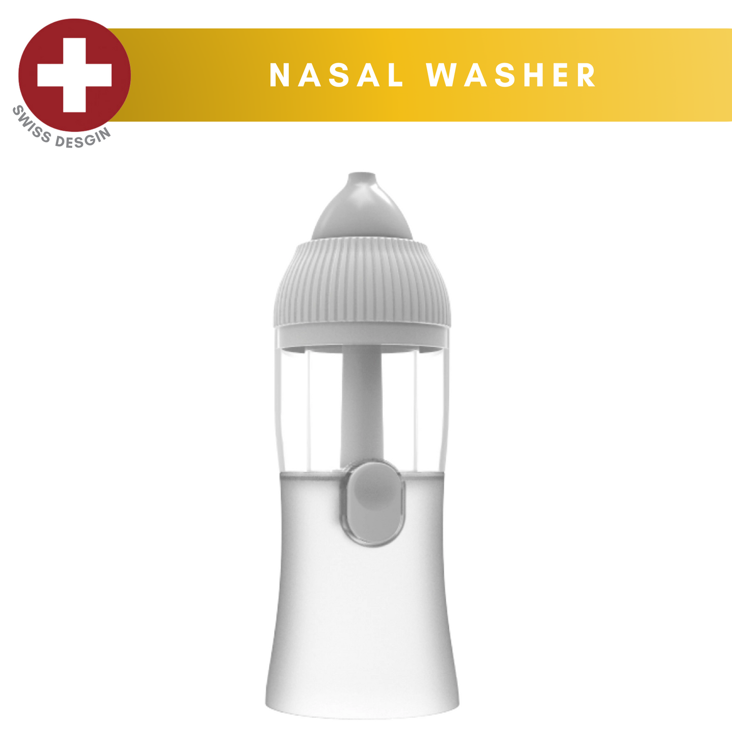 Rossmax NW1 All Sizes Nasal Washer 3 Nasal Adaptors Swiss Designed Nasal Washer latex free BPA free