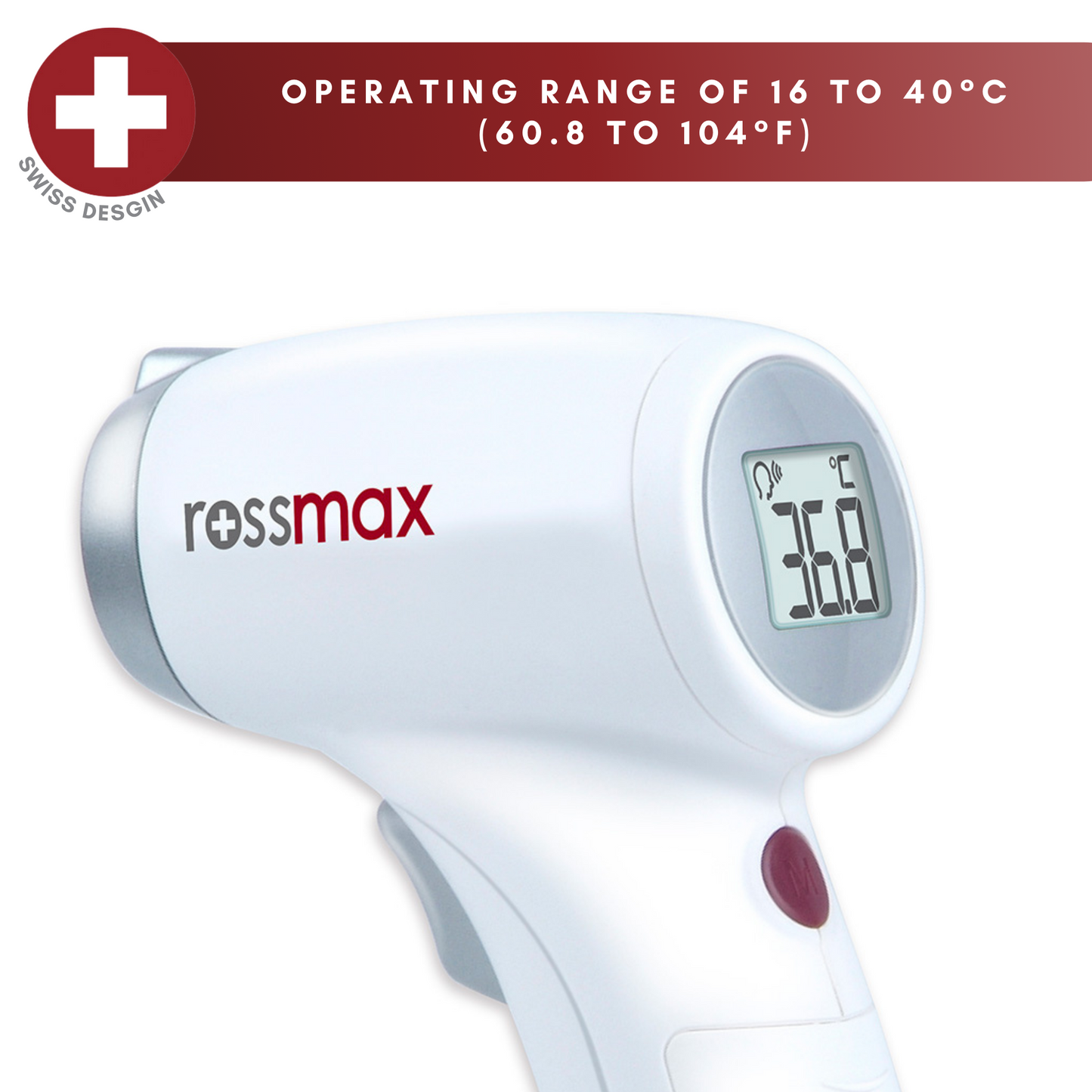 Rossmax HC700 5 Years Warranty Swiss Designed Non-Contact Thermometer Gun Thermoneter For Adult & Baby