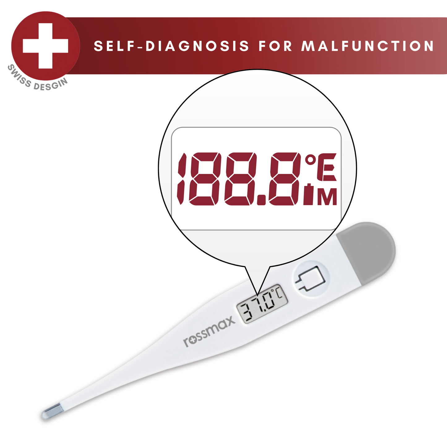 Rossmax TG100 2 Years Warranty Highly Accurate Swiss Designed Clinical Digital Thermometer For Adult Child Baby