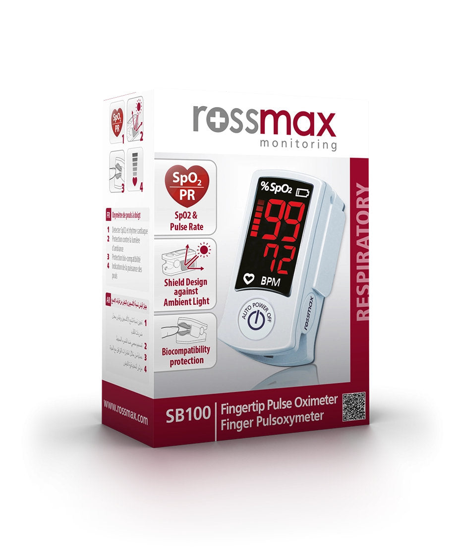 Rossmax SB100 1 Year Warranty Swiss Designed Taiwan FDA Fingertip Pulse Oximeter