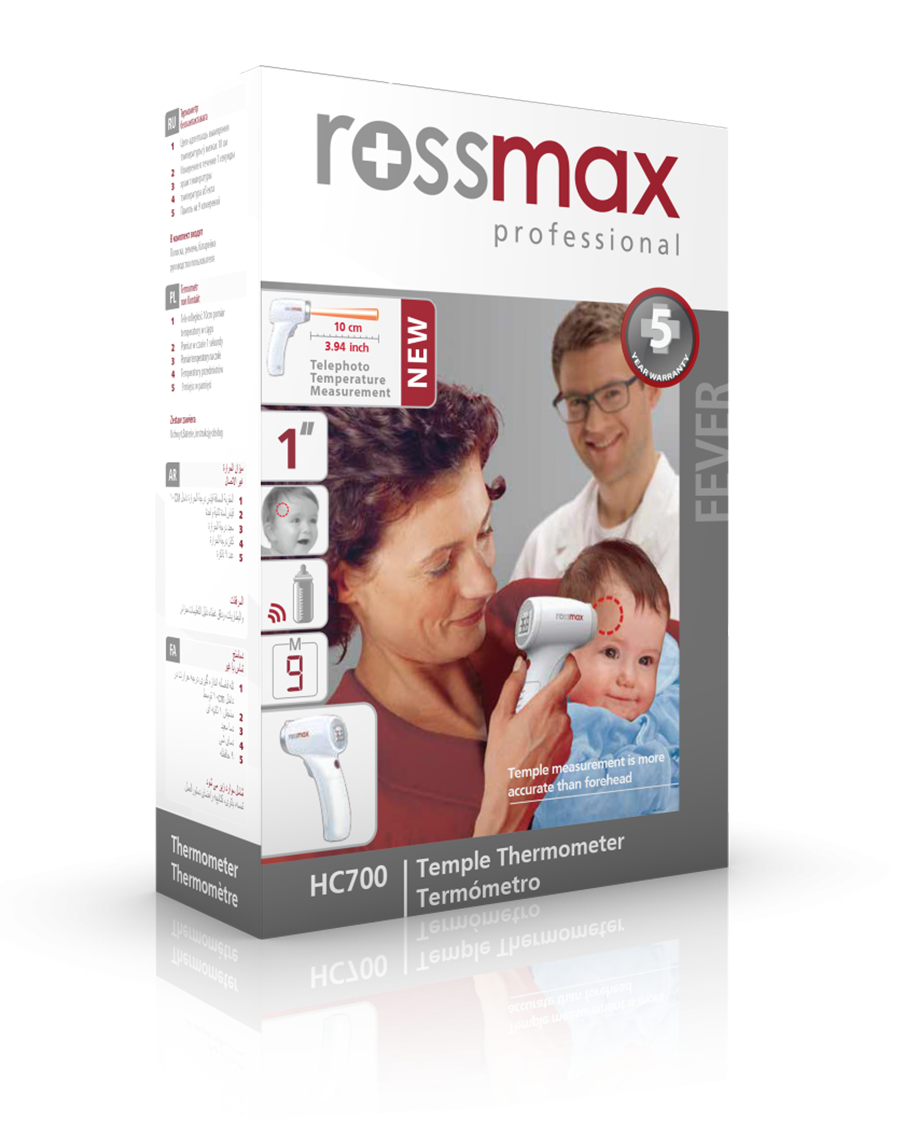 Rossmax HC700 5 Years Warranty Swiss Designed Non-Contact Thermometer Gun Thermoneter For Adult & Baby