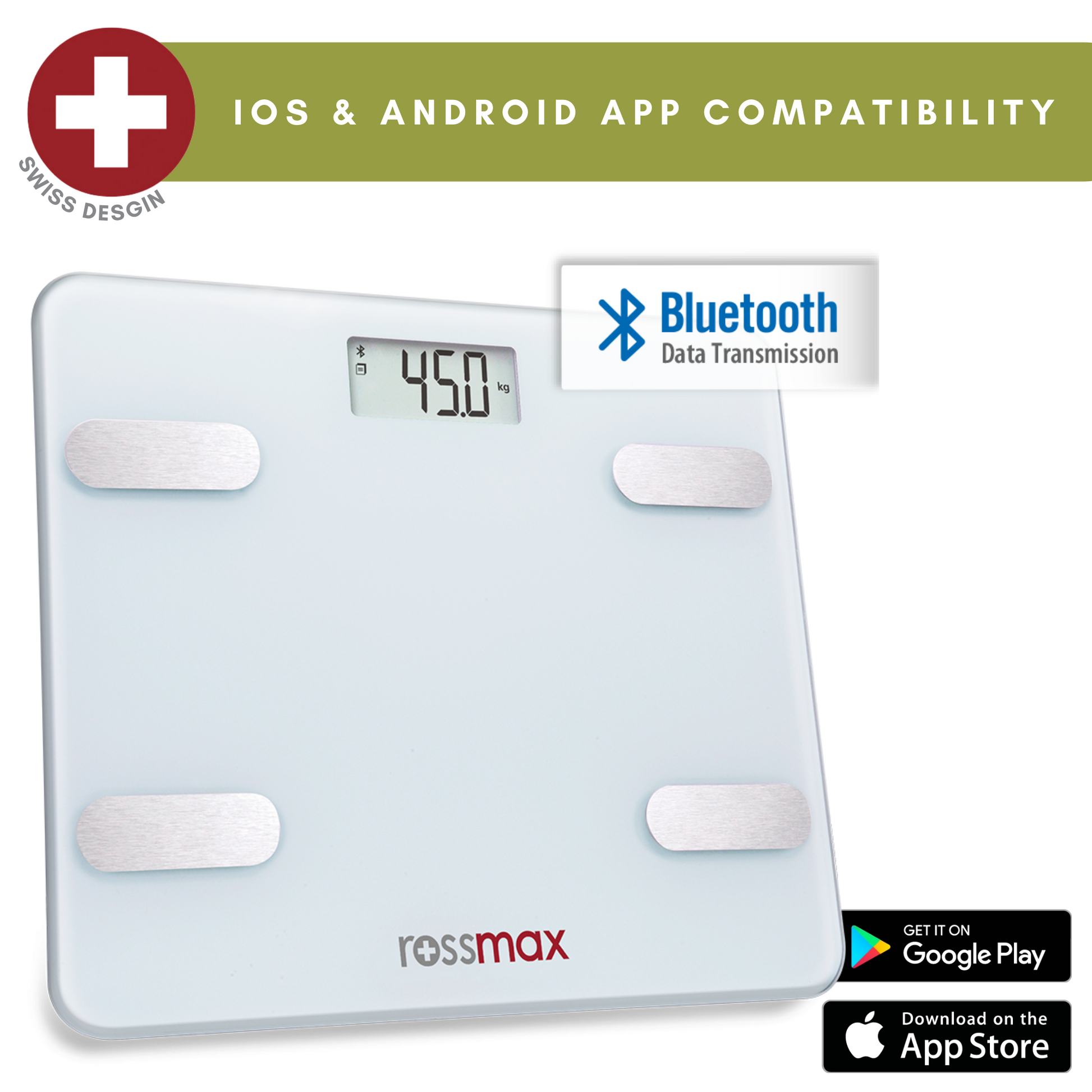 Rossmax WF262 Visceral Fat 2 Years Body Fat Monitor Basal Metabolic Rate Bluetooth With Personal Weighing Weight Machine Bathroom Digital Scale Mobile Application