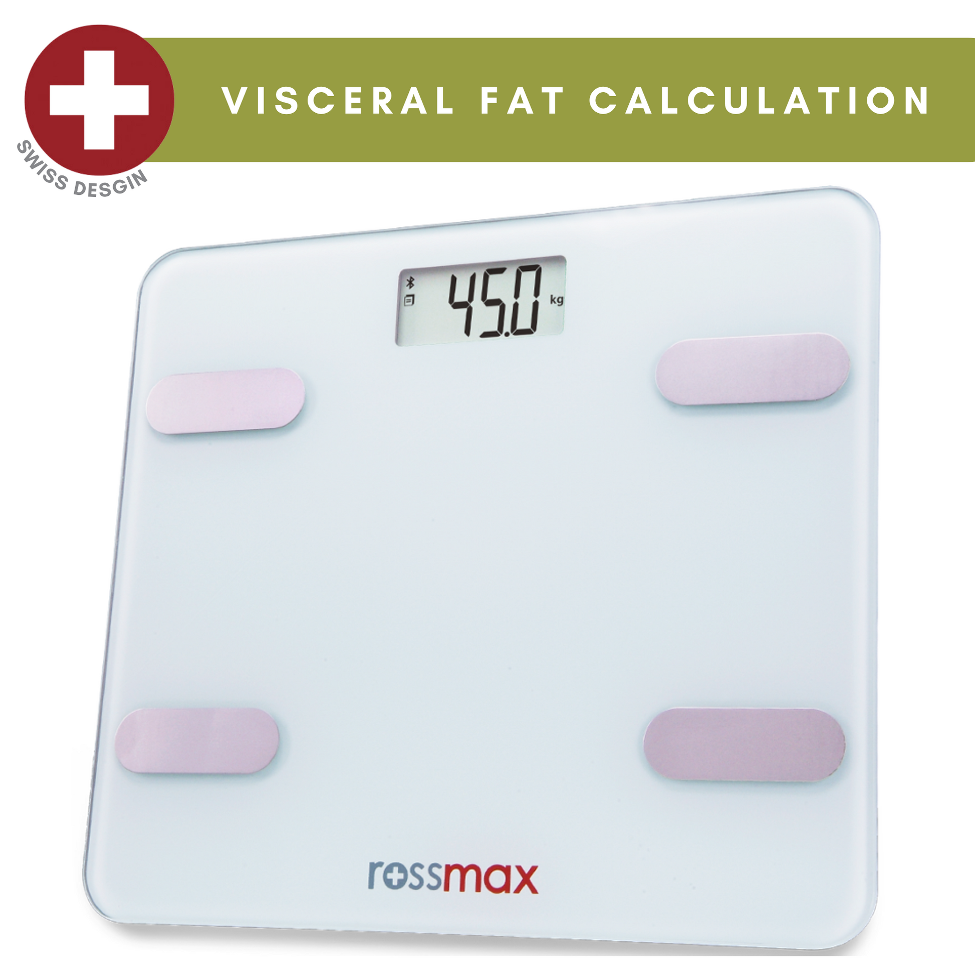 Rossmax APP WF262 Visceral Fat Body Fat Monitor Basal Metabolic Rate Bluetooth With Personal Weighing Weight Machine Bathroom Digital Scale