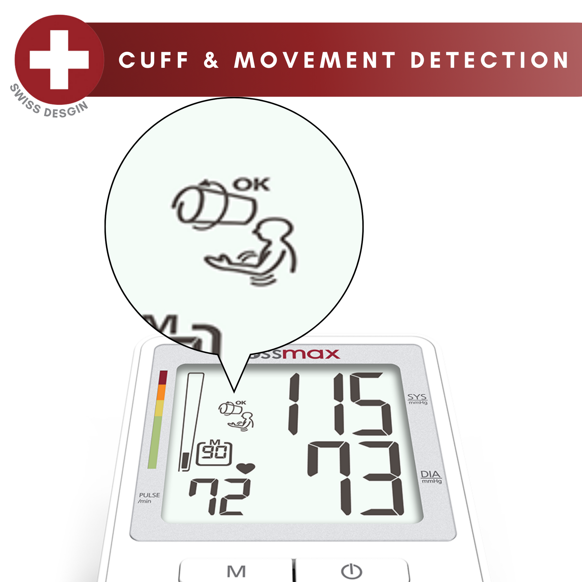 Rossmax Z1 Automatic Digital Blood Pressure Monitor Machine Cuff Movement Detection