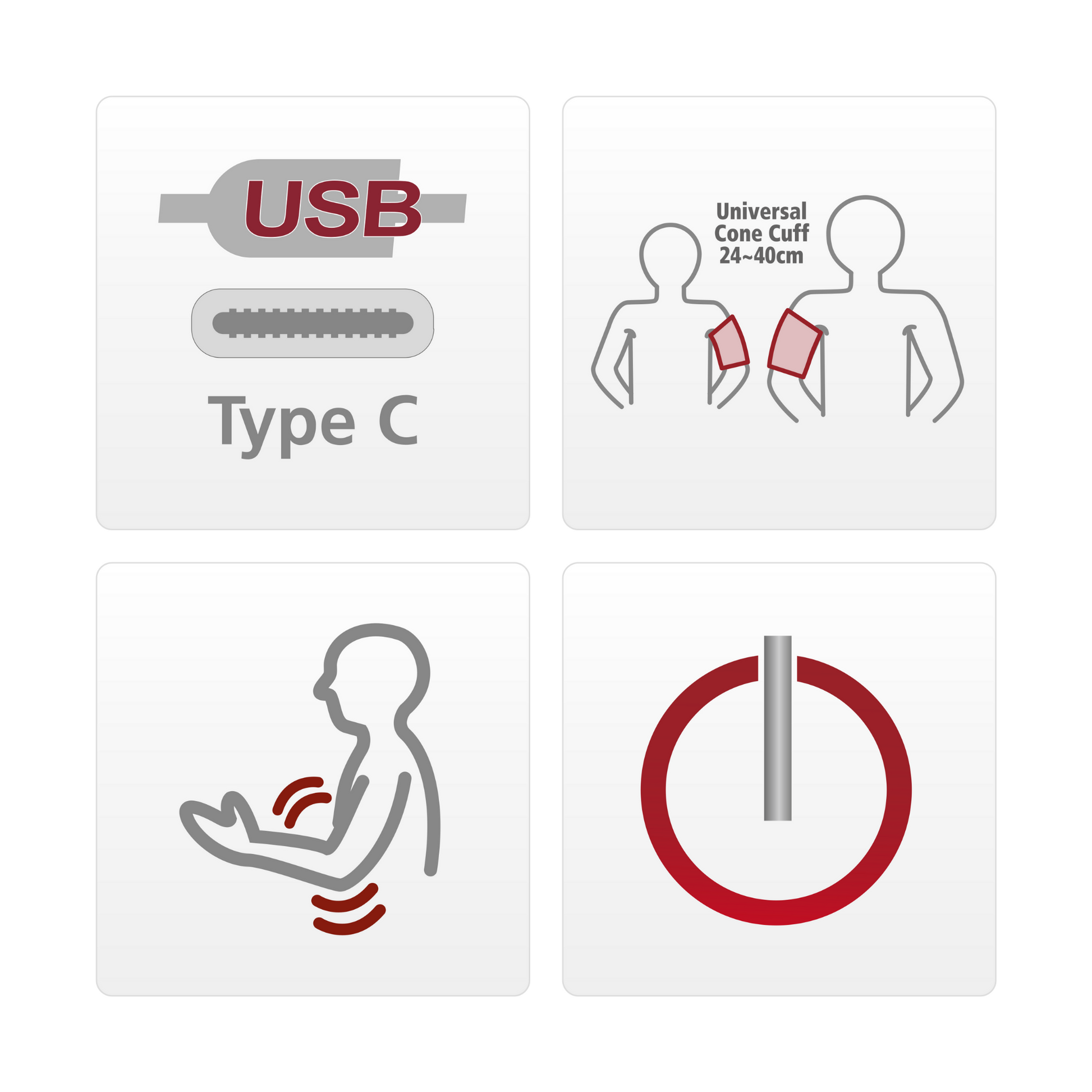 Rossmax Z1 Automatic Digital Blood Pressure Monitor Machine Features Usb-C Movement Detection One Button Operation Universal Size Cuff