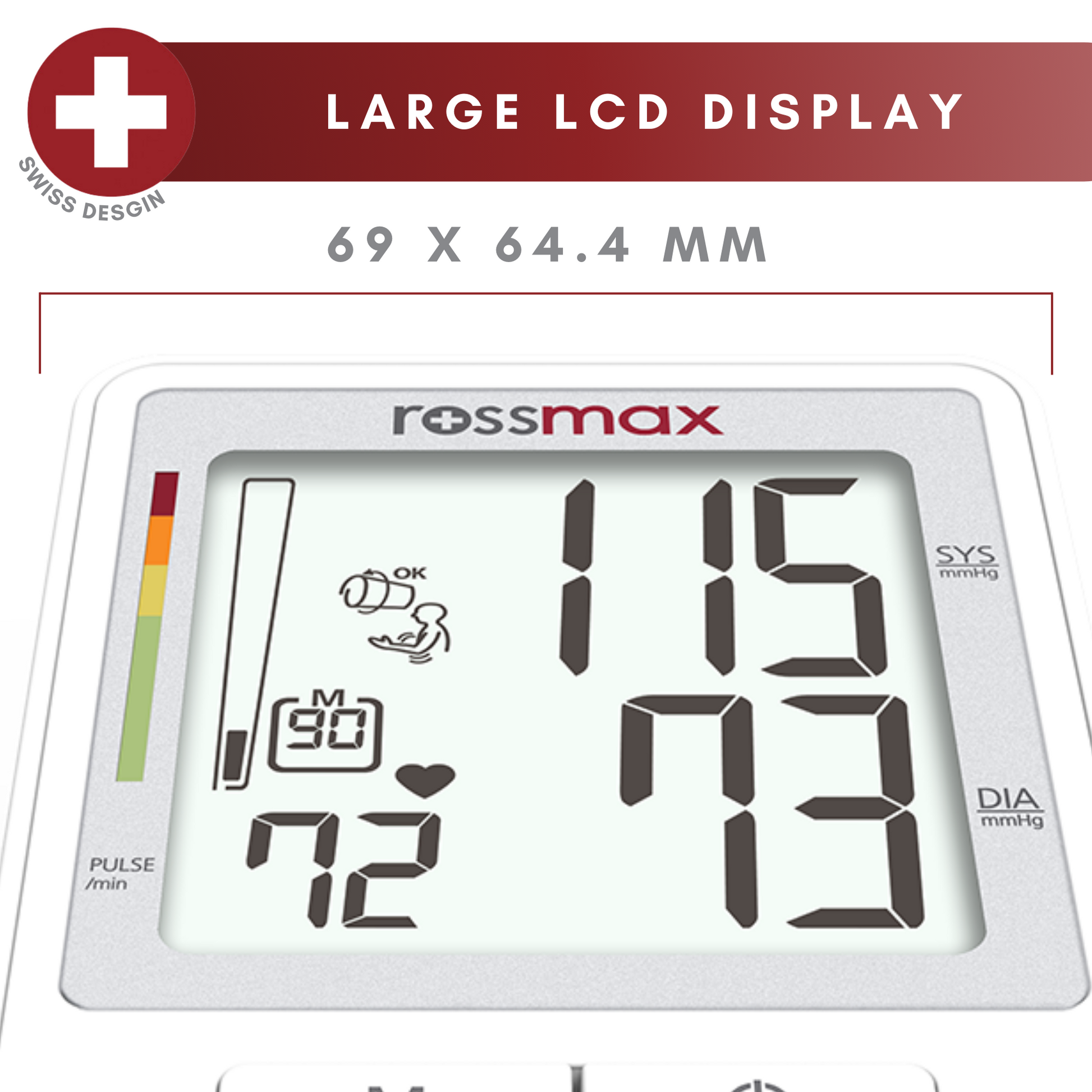 Rossmax Z1 Automatic Digital Blood Pressure Monitor Machine Large LCD Display